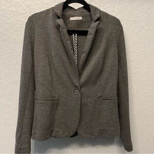 Olivia Moon charcoal gray knit jersey blazer size M